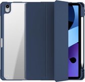 Mutural Pinyue-serie PC + TPU horizontale leren flip-hoes met houder & pennensleuf & slaap- / wekfunctie voor iPad Air (2020) 10.9 (blauw)