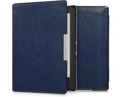 kwmobile e-reader hoesje geschikt voor Kobo Aura H2O Edition 1 hoes - E reader flip case met magnetische sluiting - Ereader cover in donkerblauw