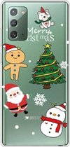 Voor Samsung Galaxy Note20 Christmas Series Clear TPU beschermhoes (4 cartoons)