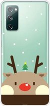 Voor Samsung Galaxy S20 FE Christmas Series Clear TPU beschermhoes (Fat Deer)
