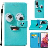 Voor Samsung Galaxy S20 FE 5G Gekleurde Tekening Patroon Horizontale Flip Leren Case met Houder & Kaartsleuf & Lanyard (Big Eye Monster)