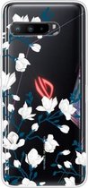 Voor Asus ROG Phone 3 ZS661KS Schokbestendig Geschilderd Transparant TPU Beschermhoes (Magnolia)