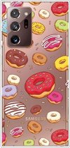 Voor Samsung Galaxy Note20 Ultra schokbestendig geverfd transparant TPU beschermhoes (donuts)