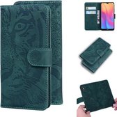 Voor Xiaomi Redmi 8A Tiger Embossing Pattern Horizontale Flip lederen tas met houder & kaartsleuven & portemonnee (groen)