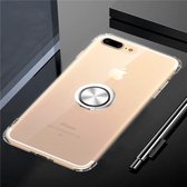 Ultradunne TPU-beschermhoes voor iPhone 7 plus / 8 plus, met 360 graden rotatiehouder (transparant)