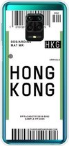 Voor Xiaomi Redmi Note 9S Boarding Card Series Pattern TPU beschermhoes (Hong Kong)