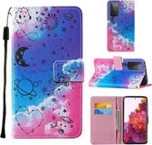 Voor Samsung Galaxy S30 Ultra Cross Texture Painting Pattern Horizontale Flip Leren Case met Houder & Kaartsleuven & Portemonnee & Lanyard (Love Universe)