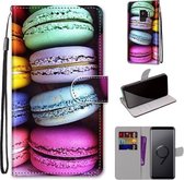 Voor Samsung Galaxy S9 + Gekleurde tekening Cross Texture Horizontale Flip PU lederen tas met houder & kaartsleuven & portemonnee & Lanyard (kleurrijke laagcake)