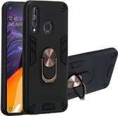 Voor Samsung Galaxy A60 & M40 2 in 1 Armor Series PC + TPU beschermhoes met ringhouder (zwart)