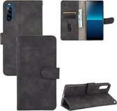 Voor Sony Xperia L4 Effen Kleur Huidgevoel Magnetische Gesp Horizontale Flip Kalfsstructuur PU Lederen Case met Houder & Kaartsleuven & Portemonnee (Zwart)