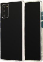 Voor Samsung Galaxy Note 20 TPU + acryl anti-val spiegel telefoon beschermhoes (zwart blauw)