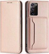 Voor Samsung Galaxy S20 FE 5G / S20 Fan Edition / S20 Lite Sterk magnetisme Vloeibaar gevoel Horizontaal Flip lederen tas met houder & kaartsleuven & portemonnee (Rose goud)