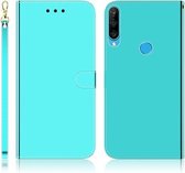 Voor Huawei P30 Lite / Nova 4e Geïmiteerd Spiegeloppervlak Horizontale Flip Leren Case met Houder & Kaartsleuven & Portemonnee & Lanyard (Mintgroen)