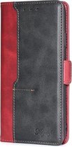 Voor Huawei Mate 20 Lite Retro Textuur Contrast Kleur Zijgesp Horizontale Flip Leren Case met Houder & Kaartsleuven & Portemonnee (Rood)