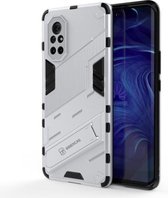 Voor Huawei Nova 8 Punk Armor 2 in 1 PC + TPU schokbestendig hoesje met onzichtbare houder (zilver)