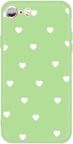 Voor iPhone 6s / 6 Meerdere Love-Hearts Patroon Kleurrijke Frosted TPU Telefoon Beschermhoes (Groen)