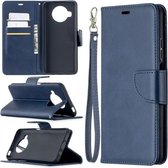 Voor Xiaomi Mi 10T Lite 5G Retro Lambskin Texture Pure Color Horizontale Flip PU Leather Case met Houder & Kaartsleuven & Portemonnee & Lanyard (Blauw)