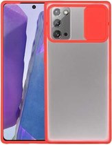Voor Samsung Galaxy Note20 Sliding Camera Cover Design TPU beschermhoes (rood)