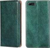 Voor iPhone 7 Plus / 8 Plus PU + TPU Gloss Oil Effen Kleur Magnetische Horizontale Flip Leren Case met Houder & Kaartsleuf & Portemonnee (Groen)