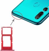 SIM-kaartlade + SIM-kaartlade / Micro SD-kaartlade voor Huawei Enjoy 9s (rood)