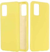 Voor Huawei Honor 30 Pro effen kleur vloeibaar siliconen valbestendig volledige dekking beschermhoes (geel)