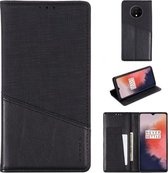 Voor OnePlus 7T MUXMA MX109 horizontale flip lederen tas met houder en kaartsleuf en portemonnee (zwart)