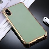 Voor iPhone XS Max SULADA Colorful Shield Series TPU + Plating Edge beschermhoes (groen)