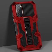 Voor Samsung Galaxy S20 Uultra Vanguard Warrior All-inclusive Dubbelkleurige schokbestendige TPU + pc-beschermhoes met houder (rood)