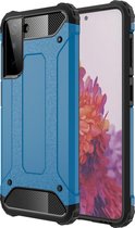 Samsung Galaxy S21 Plus Hoesje - Mobigear - Outdoor Serie - Hard Kunststof Backcover - Blauw - Hoesje Geschikt Voor Samsung Galaxy S21 Plus