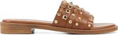 Bronx Vrouwen Leren    Slippers /  Slides - 84821-aa - Cognac - Maat 39