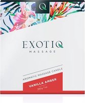 Exotiq Massagekaars Vanille Amber – Massagekaars voor een Ontspannende Massage met Vanille- en Ambergeur – Zachte en Warme Massageolie – 200 gram