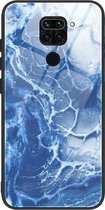 Voor Xiaomi Redmi Note 9 Marble Pattern Glass beschermhoes (DL03)
