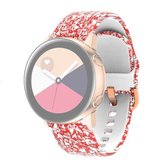 Voor Samsung Galaxy Watch 46mm siliconen print vervangende band horlogeband (rood esdoornblad)