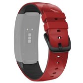Voor Samsung Gear Fit2 / Fit2 Pro tweekleurige siliconen vervangende band horlogeband (rood zwart)