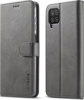 Voor Samsung Galaxy F62 / M62 LC.IMEEKE Kalfsstructuur Horizontale flip lederen tas met houder & kaartsleuven & portemonnee (grijs)