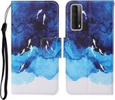 Voor Huawei P smart 2021 Gekleurde Tekening Patroon Horizontale Flip Leren Case met Houder & Kaartsleuven & Portemonnee & Lanyard (Aquarel Vis)