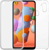 Voor Samsung Galaxy A11 PC + TPU ultradunne dubbelzijdige alles-inclusief transparante mobiele telefoonhoes