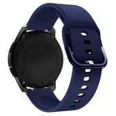 22 mm voor Huawei horloge GT2e / GT / GT2 46 mm kleur gesp siliconen horlogeband (middernachtblauw)