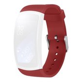 Voor Samsung Galaxy Gear Fit2 3D getextureerde siliconen TPU-band (rood)