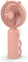 6022 Cartoon Spray Mini Ultrastille USB Student Handheld Draagbare Bevochtigende en Hydraterende Ventilator (Bear-Cherry Blossom Pink)