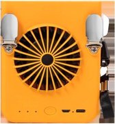 W920 Hangende taille Hangende nek Kleine ventilator Outdoor Portable Handheld USB Opladen Turbine Cycle Fan (oranje)