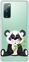 Voor Samsung Galaxy S20 FE schokbestendig geverfd transparant TPU beschermhoes (bamboe panda)