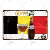 Retro Muur Decoratie uit Metaal Belgisch Bier 20x30cm DU-10139