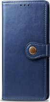 Xiaomi Redmi 9C Hoesje - Mobigear - Snap Button Serie - Kunstlederen Bookcase - Blauw - Hoesje Geschikt Voor Xiaomi Redmi 9C