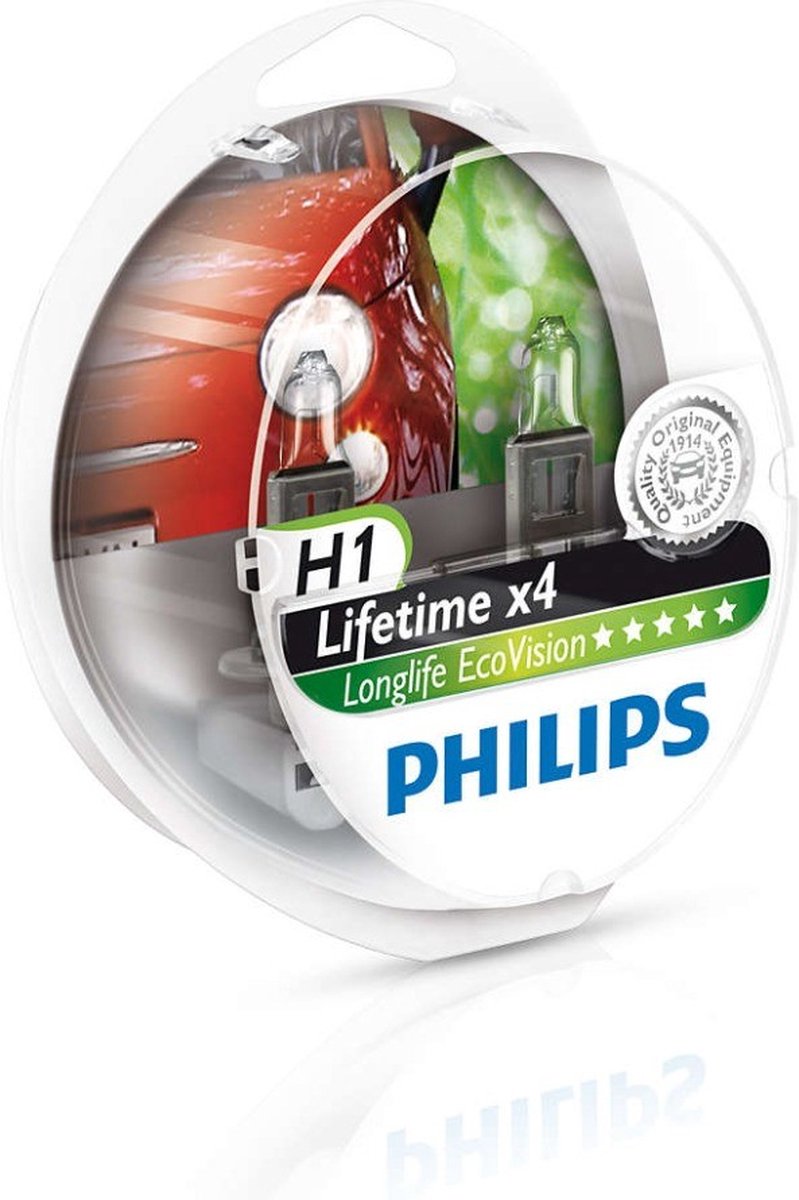 Philips H1 12V - LongLife EcoVision - Set