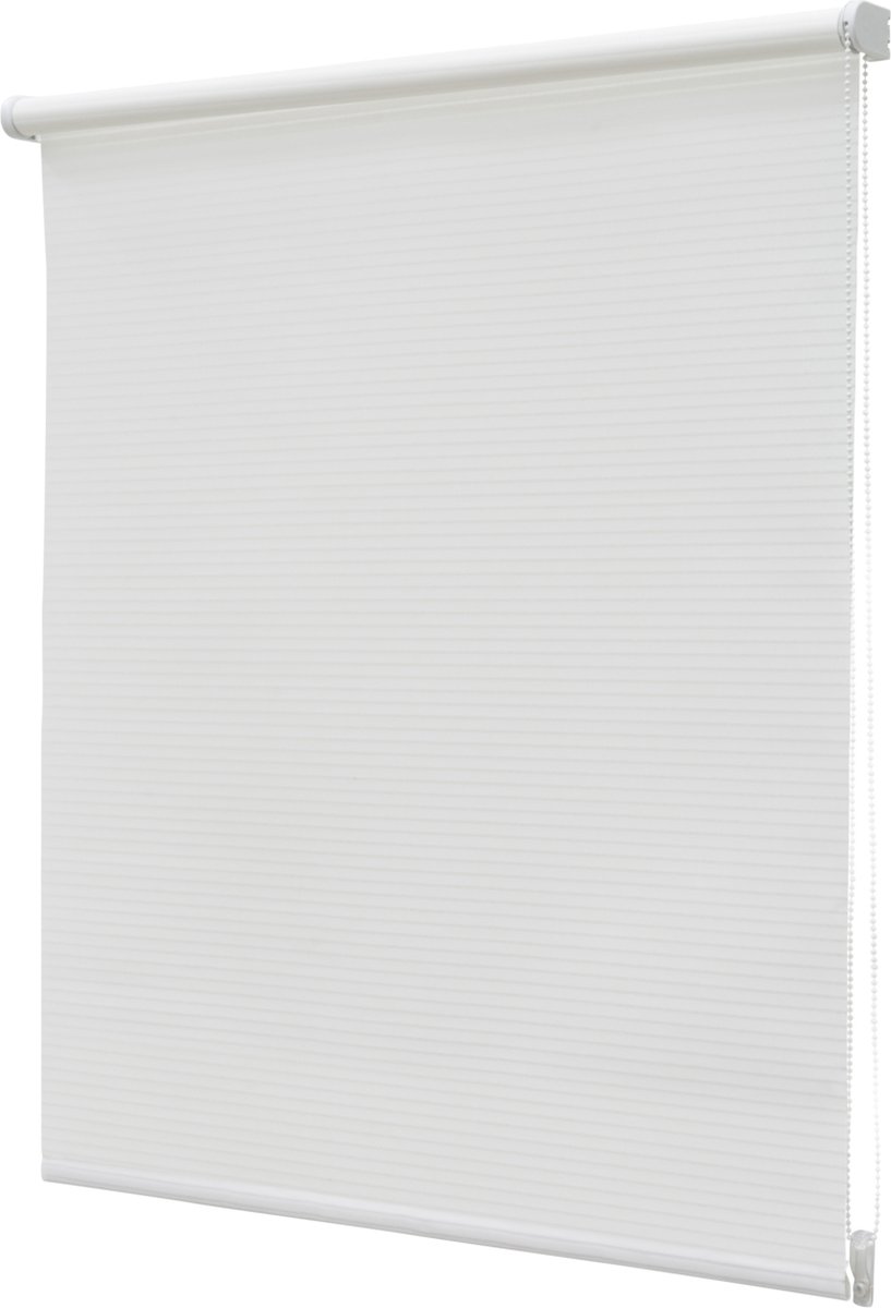 Intensions Rolgordijn lichtdoorlatend Structuur Open Streep Smal Wit 180x190cm