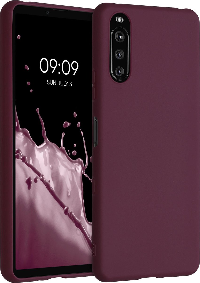 kwmobile telefoonhoesje voor Sony Xperia 10 III - Hoesje voor smartphone - Back cover in bordeaux-violet