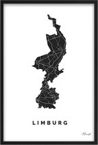 Poster Provincie Limburg A4 - 21 x 30 cm (Exclusief Lijst)