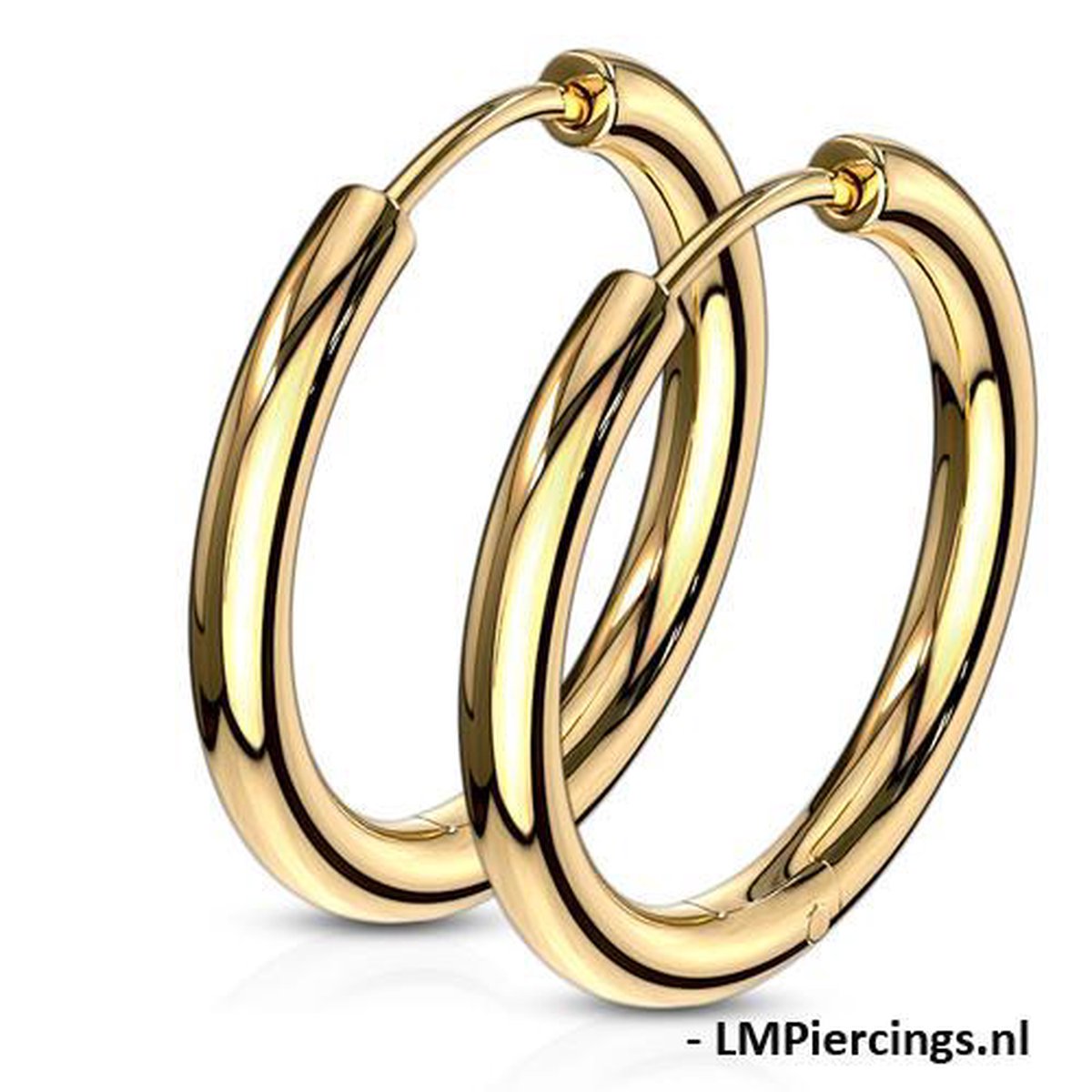 Oorringen basic ringen 0.8x14 - goud - LMPiercings