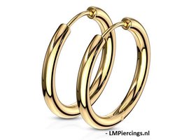 Oorringen basic ringen 0.8x14 - goud - LMPiercings
